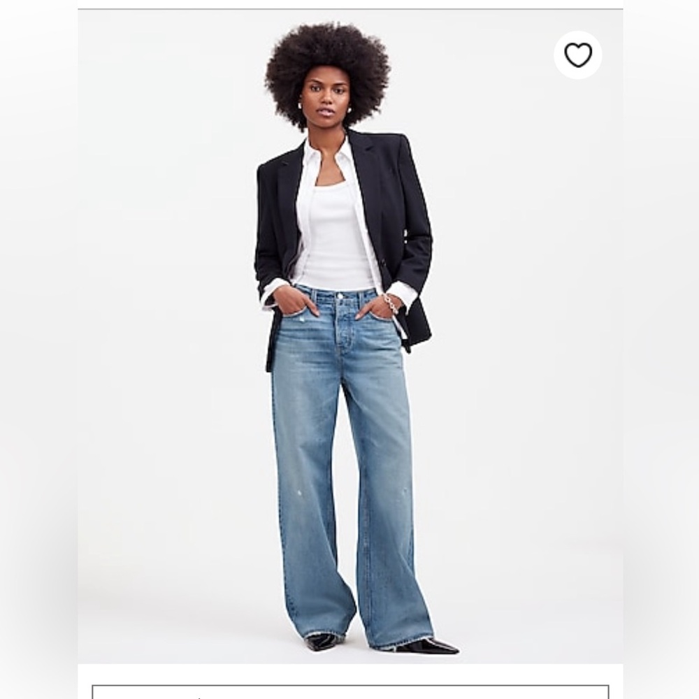 Madewell Low Slung Baggy Jeans 26 Regular Hamburg Wash